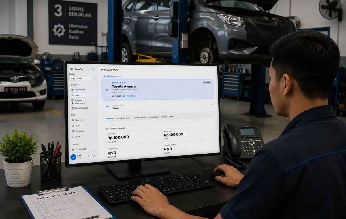 Preview tahap Pekerjaan dan estimasi